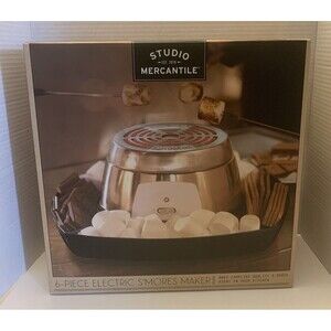 Studio Mercantile Electric Tabletop S'mores Maker for Indoors, 4 Skewers Set